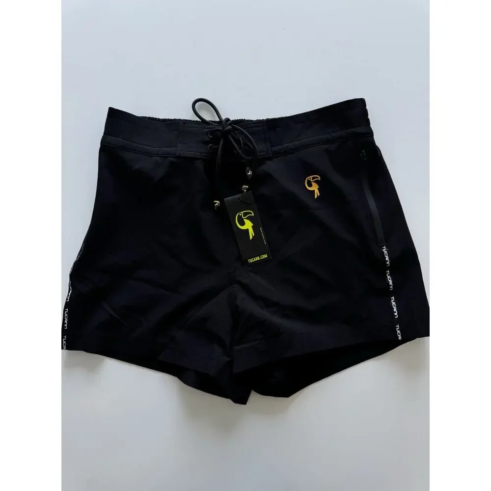 Tucann Swim Trunk Men’s Cookie Black 3 Inch Inseam Size M
